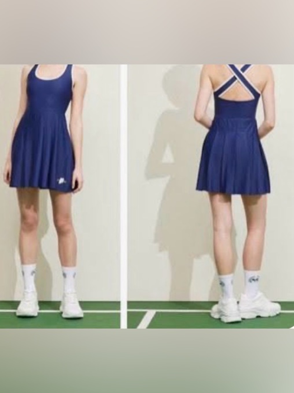 Prince Navy Dress with White Trim